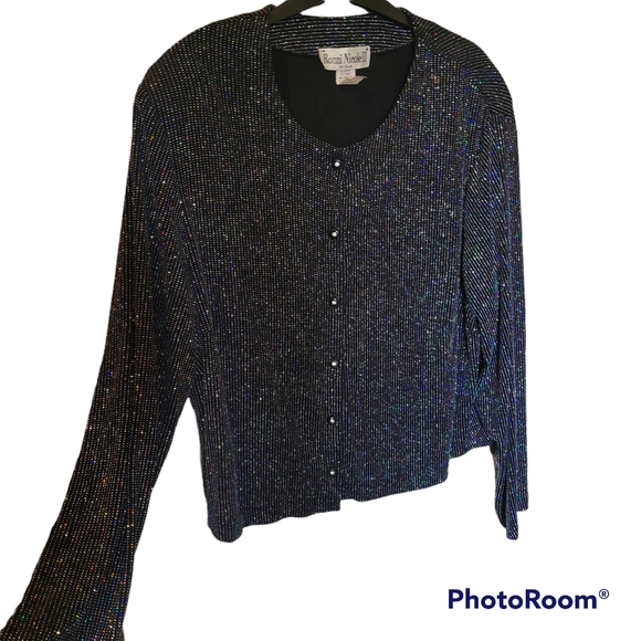 Vintage Ronni Nicole Glitter Cardigan Jacket - Picture 5 of 9